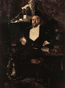 Mikhail Vrubel Portrait of Savva Mamontov Germany oil painting artist